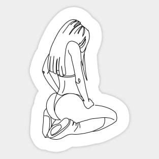 Beauty Body Line Art Sticker